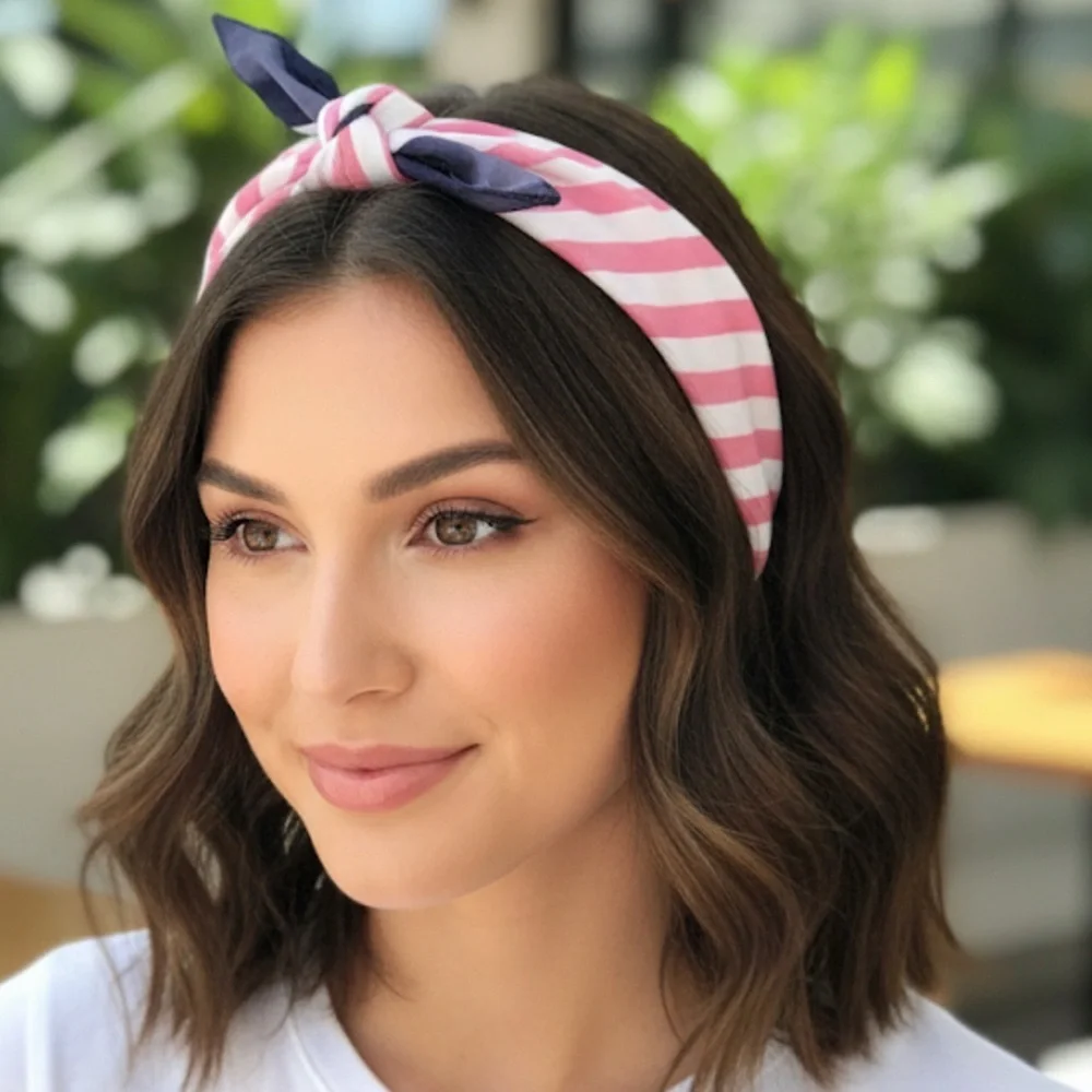 ✨NEW Pink and Blue Striped Headband